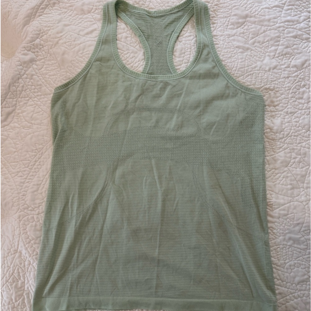 Lululemon run swiftly tech mint green tank top
